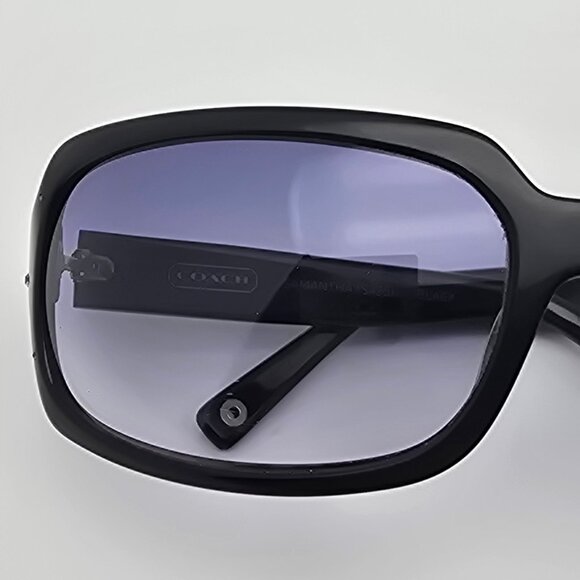 Coach Samantha S425 Black Frame Blue Gradient Lens Sunglasses w/ Case 63-18-110 - Picture 13 of 15